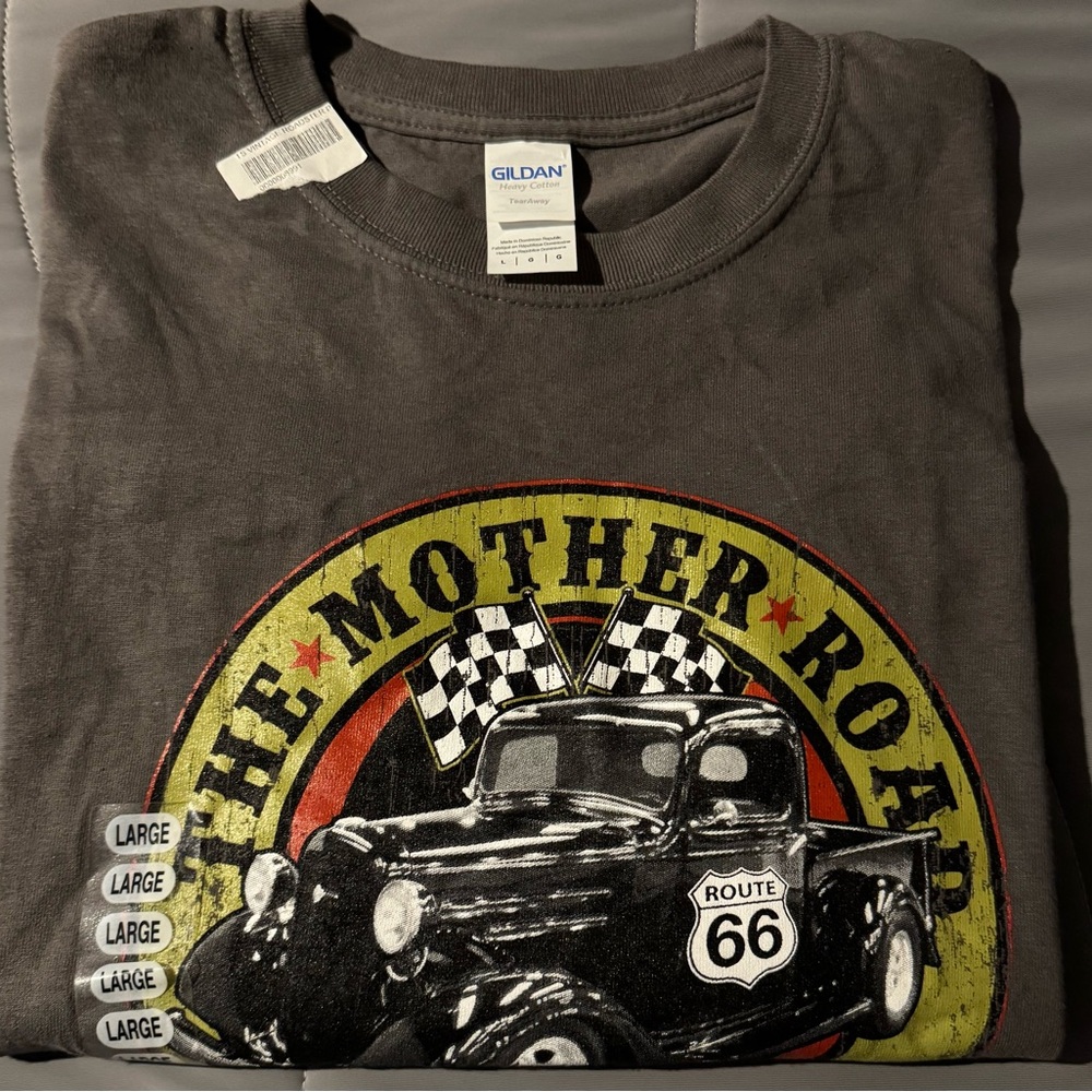Santa Monica Gray Graphic T-Shirt, Size L NWT.